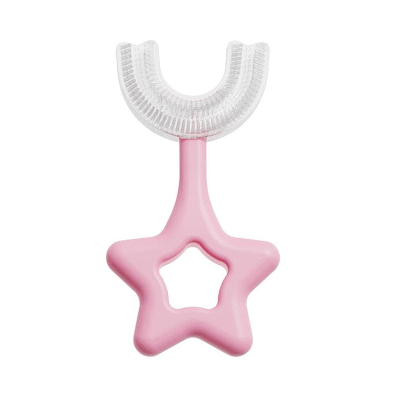 Escova Dental Infantil de Silicone rosa