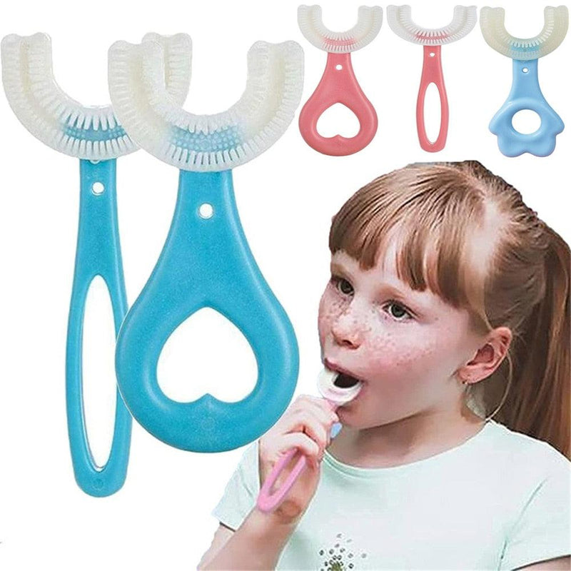 Escova Dental Infantil de Silicone 360 Graus 
